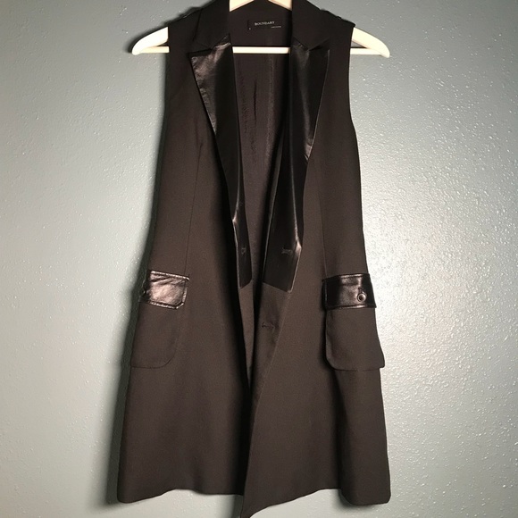 Anthropologie Tops - Anthropologie Boundary Black Tuxedo Vest Tunic | S